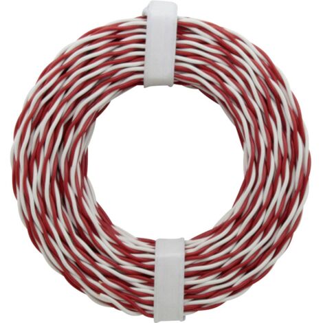 Donau Elektronik 205-10 Cavetto per campanello 2 x 0.2 mm² Rosso/Bianco 10 m