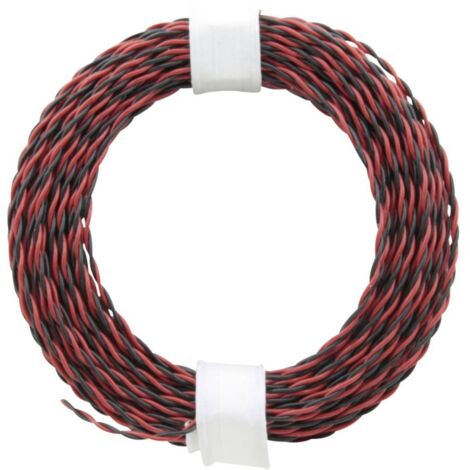Donau Elektronik 210-10 Cavo per cablaggi 2 x 0.04 mm² Rosso/Nero 10 m