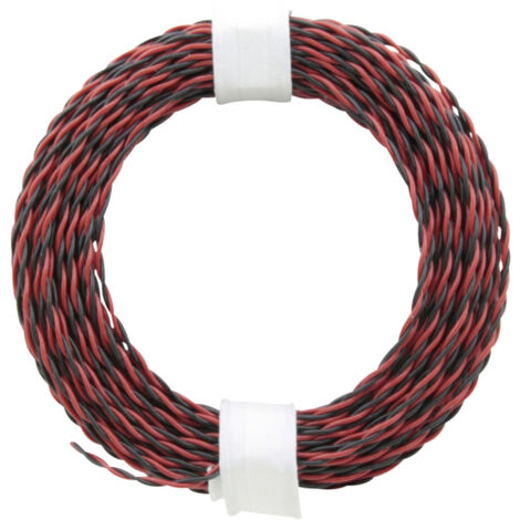 Donau Elektronik 210-10 Litze  2 x 0.04 mm² Rot/Schwarz 10 m