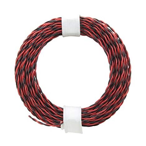 DONAU ELEKTRONIK 210 EXTRA FINE DOUBLE FIL, ROUGE/NOIR, 10 M DONAU ELEKTRONIK GMBH DONAU ELEKTRONIK 210-10