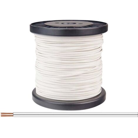 Donau Elektronik 218-55-100 Fil de câblage 2 x 0.14 mm² blanc 100 m
