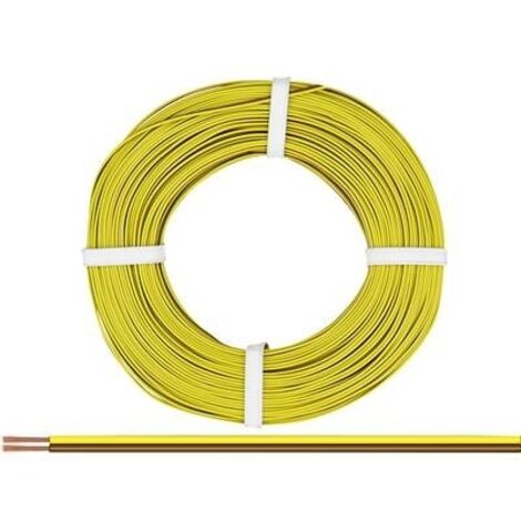 Donau Elektronik 225-380-25 Cavo per cablaggi 2 x 0.25 mm² Marrone-Giallo 25 m