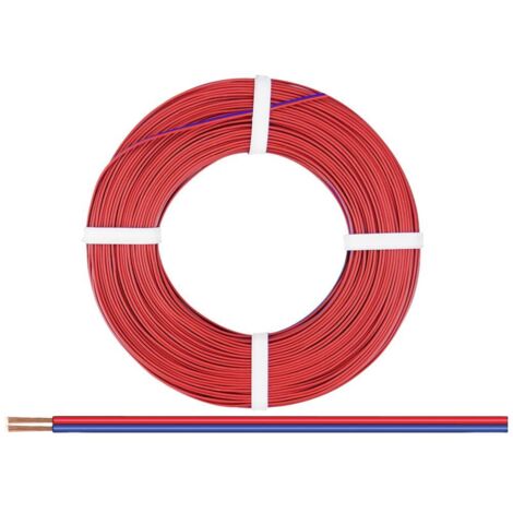 Donau Elektronik 250-02-25 Fil de câblage 2 x 0.50 mm² rouge, bleu 25 m R422642