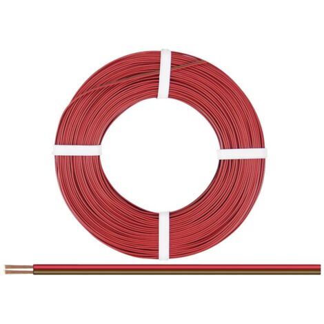 Donau Elektronik 250-08-25 Fil de câblage 2 x 0.50 mm² rouge, marron 25 m R422662