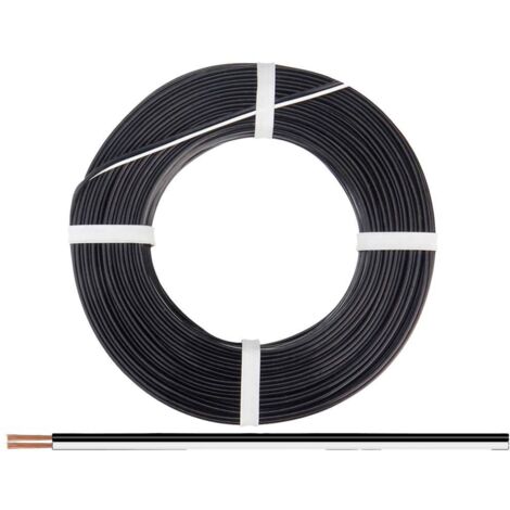 Donau Elektronik 250-15-25 Fil de câblage 2 x 0.50 mm² noir/blanc 25 m S632702