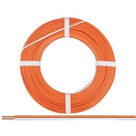 Donau Elektronik 250-57-25 Fil de câblage 2 x 0.50 mm² blanc orange 25 m S632972