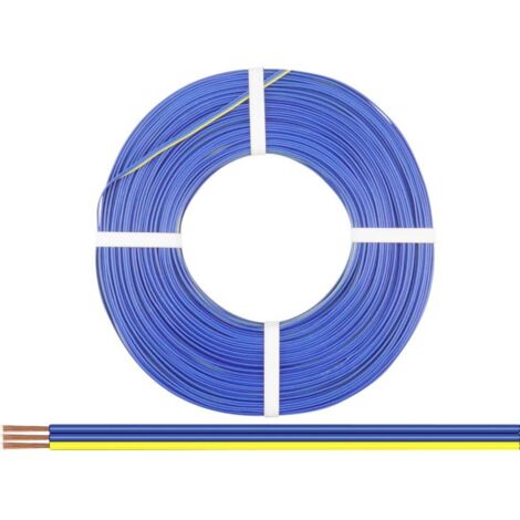 Donau Elektronik 318-223-50 Fil de câblage 3 x 0.14 mm² bleu, bleu, jaune 50 m W242511