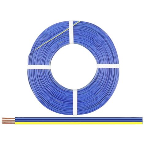 Donau Elektronik 325-223-25 Fil de câblage 3 x 0.25 mm² bleu, jaune 25 m R422432