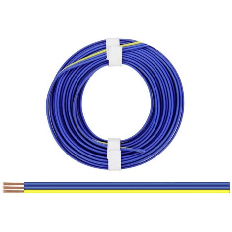 Donau Elektronik 325-223 Fil de câblage 3 x 0.25 mm² bleu, jaune 5 m