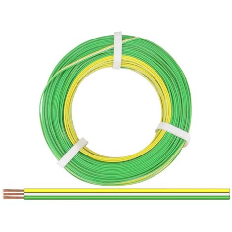 Donau Elektronik 325-354-50 Fil de câblage 3 x 0.25 mm² jaune, blanc, vert 50 m R422402