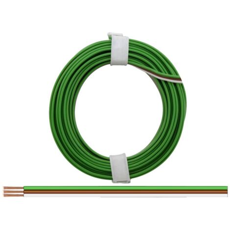 Donau Elektronik 325-485 Fil de câblage 3 x 0.25 mm² vert, marron, blanc 5 m R422672