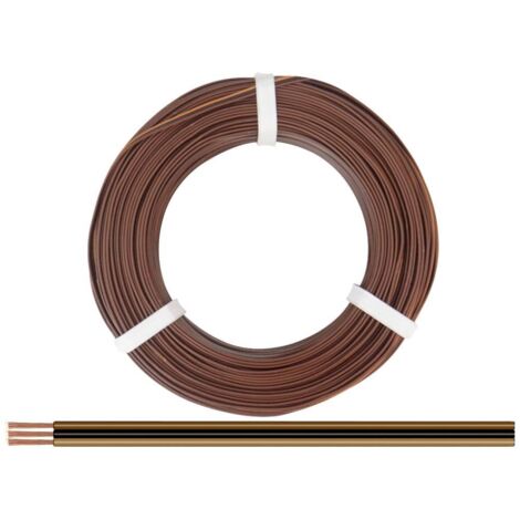 Donau Elektronik 325-818-25 Fil de câblage 3 x 0.25 mm² marron foncé, noir, marron clair 25 m