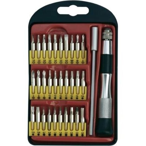 Donau Elektronik 821797 Kit inserti 30 parti Taglio, Croce Phillips, Croce Pozidriv, Brugola interna, Profilo a T