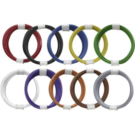 DONAU ELEKTRONIK Ensemble de fils en cuivre (0,04 mm²) 10 x 10 m, 10 couleurs