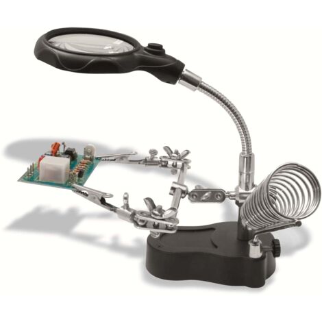 DONAU ELEKTRONIK Helfende Hand HH3, mit LED-Licht und Lupe