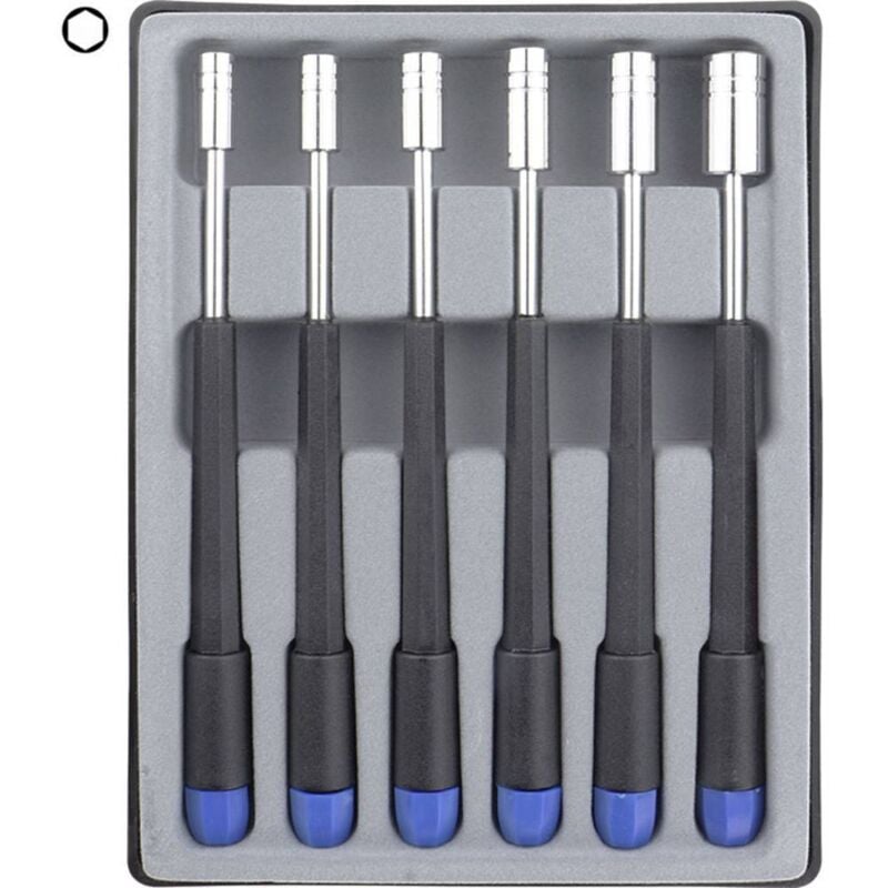 Pour l'électronique et la mécanique de précision Jeu de tournevis 6 pièces 6 pans extérieurs - Donau Elektronik