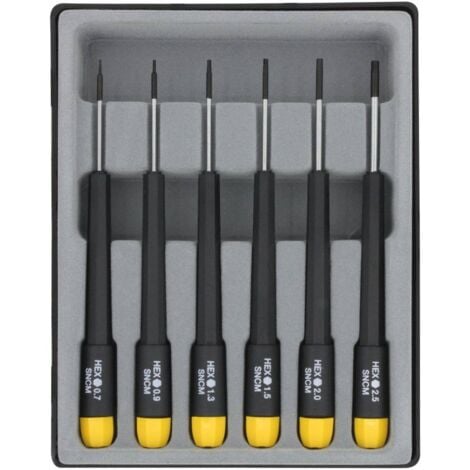 Donau Elektronik pour l'électronique et la mécanique de précision Jeu de tournevis 6 pièces 6 pans intérieurs C94803