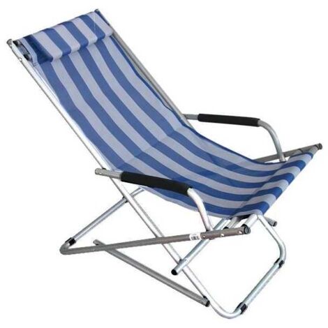 Dondolino de aluminio césped blanco/azul Vette 04904