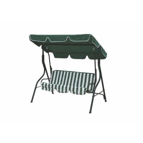 DONDOLO VERDE//BIANCO CM.170X113X154 CON CUSCINI