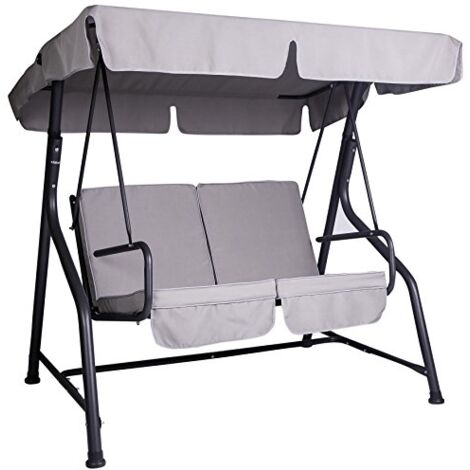 Dondolo da giardino Made in Italy in acciaio con cuscini sfoderabili dondolo a 2 posti arredamento da giardino