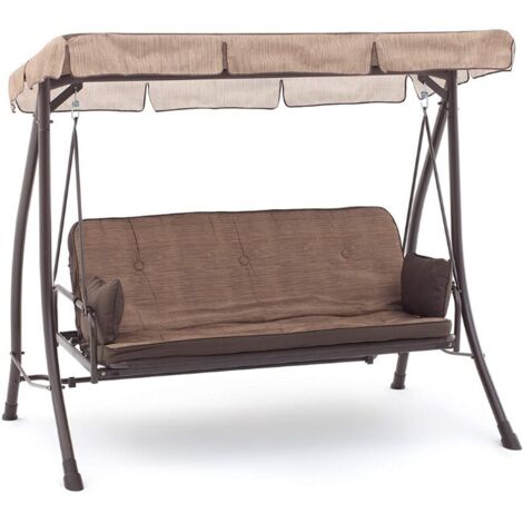 Dondolo letto mod. Bali Struttura in metallo colore beige 3 posti