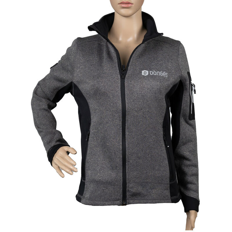 Image of Dönges Strickfleecejacke Marieke anthrazit, GR.S, 3 x DÖNGES Logo, M