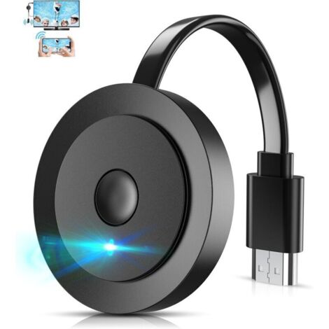 Dongle HDMI sans Fil HD Adaptateur TV, Wireless Smart Media Player Streaming, WiFi Display Screen Casting pour Miracast/Airplay/iOS/Mac OS/Android/Windows/DLNA pour surveiller Le projecteur