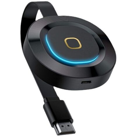 Dongle per display WiFi wireless - Ricevitore display wireless WiFi 5 GHz + 2,4 GHz - Adattatore display wireless 4K compatibile con Android/IOS/PC/TV/monitor, nero (doppia antenna)