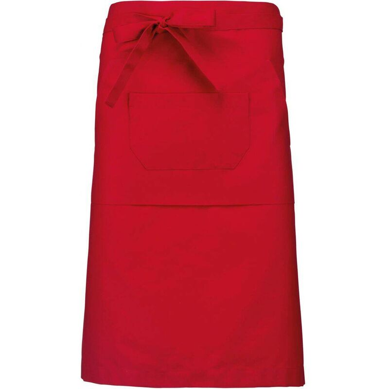 Image of Kariban - Grembiule da cucina Lavabile a 60° in policotone Rosso Unico - Rosso