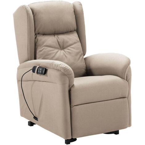 DONOSTIA - Fauteuil Relax Releveur Electrique Beige Tissu Waterproof