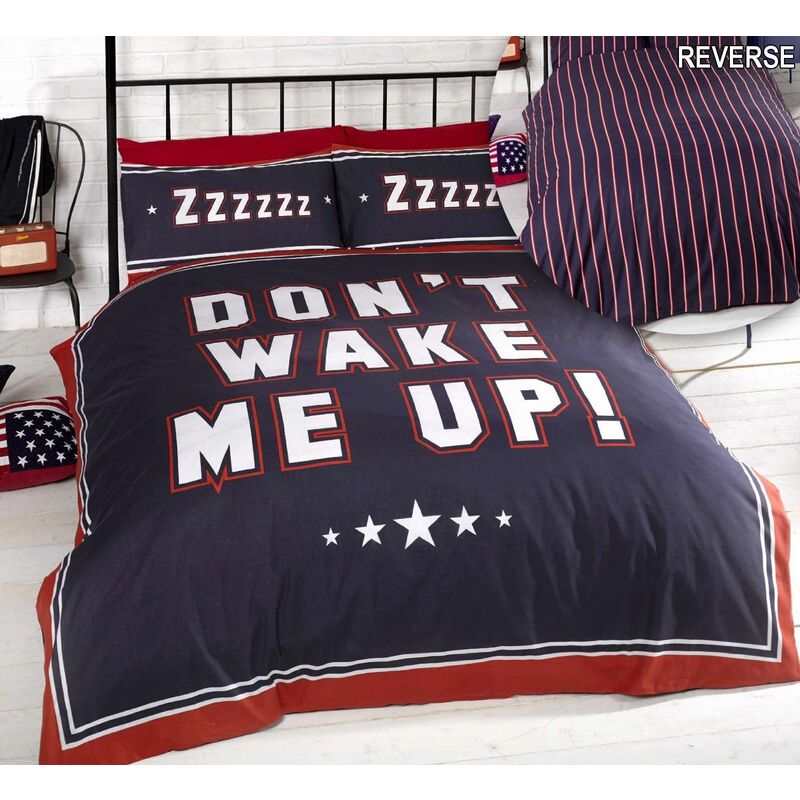 Rapport - Don't Wake Me Up King Size Duvet Cover Set Navy Bedding