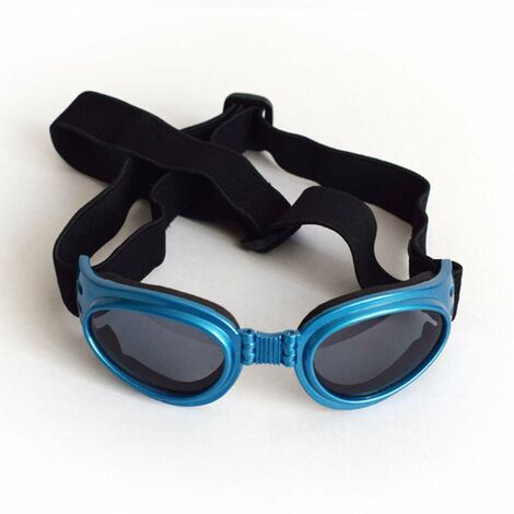 Dontodent Lunettes De Soleil Chien, Protection Uv, Sangle Ajustable, Bleu