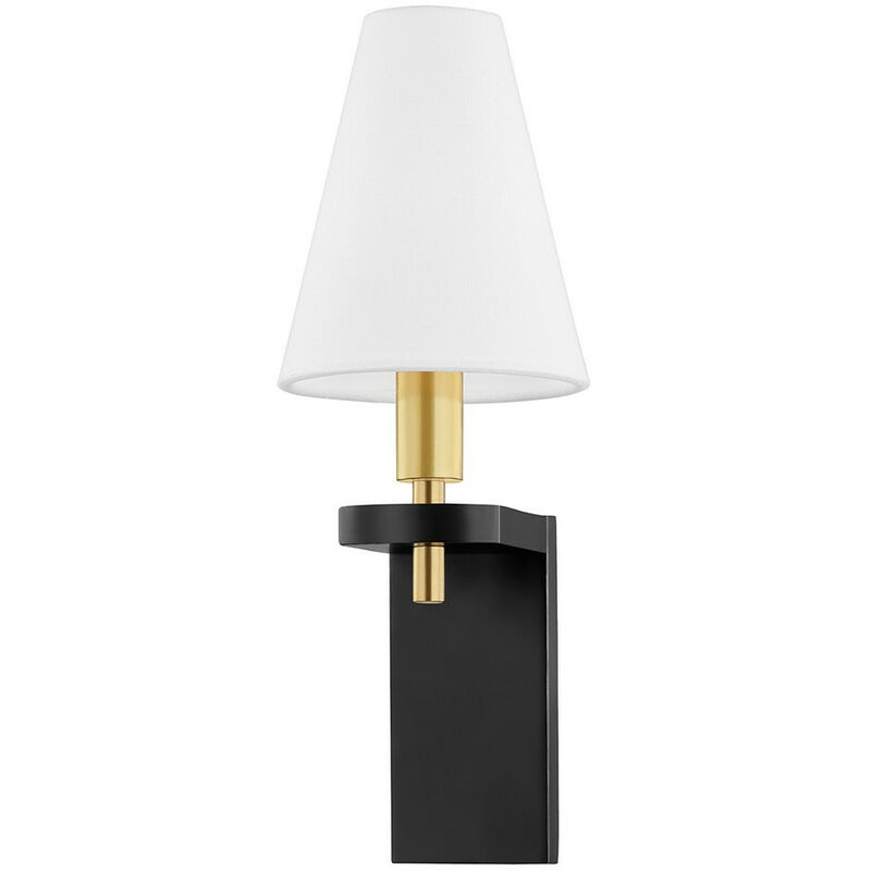 Dooley Applique a 1 luce in ottone anticato, lino