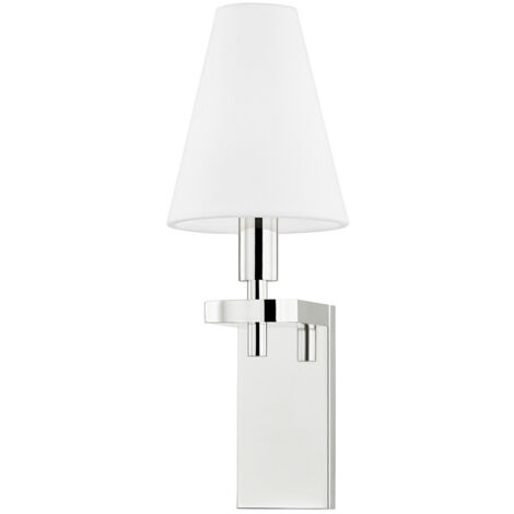 Dooley Applique murale à 1 lumière nickel poli, lin, 2700K
