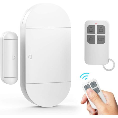 Door and Window Alarm, 130 dB Wireless Door and Window Detector with Remote Control, Burglar Protection Anti-Theft Magnetic Sensor for Home and Child Safety System