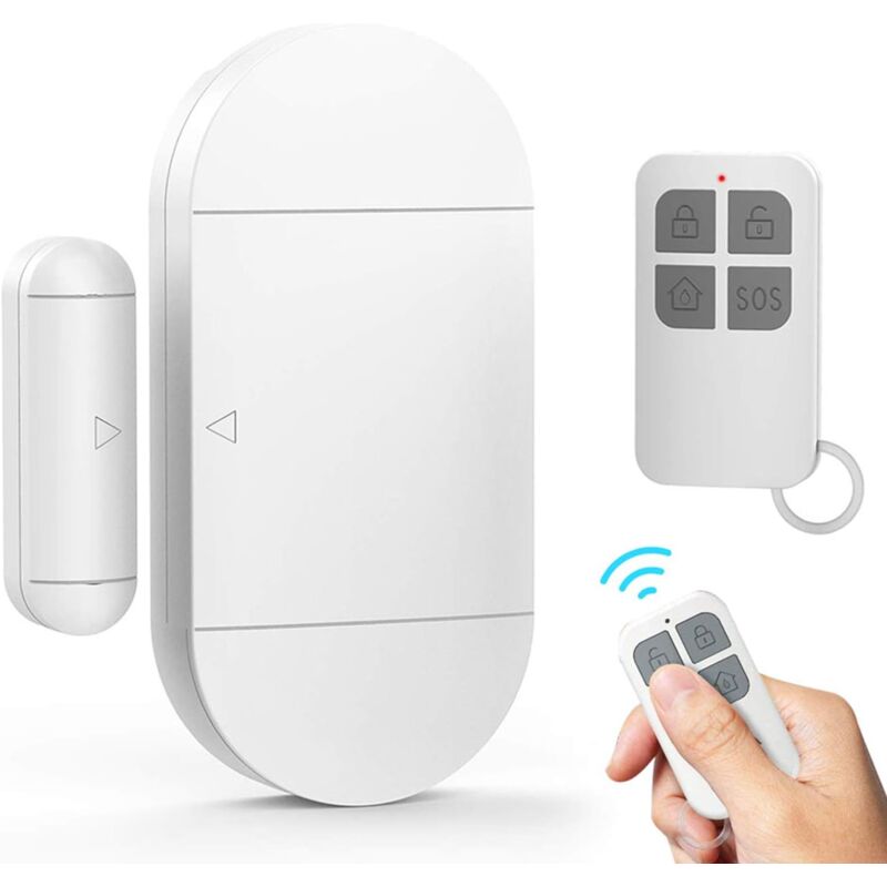 Memkey - Door And Window Alarm, 130 Db Wireless Door And Window Detectors With Remote Control, Anti-Intrusion Anti-Theft Magnetic Sensor For Home And