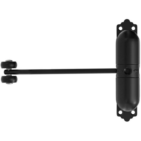 Door Closer, Adjustable Door Closer, Automatic Spring Closer, Tension Spring Door Closer, for Automatic Closing of Various Doors (Black)