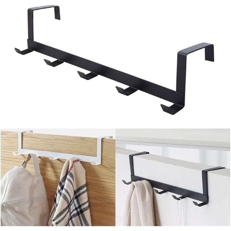 Linghhang - Door Coat Rack Hook 5 Hooks, Home Bathroom Organizer Rack Clothes Coat Hat Towel Hanger, for Coats Pants Hats Clothes Towel Rack (Color :