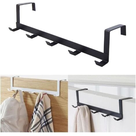 Door Coat Rack Hook 5 Hooks, Home Bathroom Organizer Rack Clothes Coat Hat Towel Hanger, for Coats Pants Hats Clothes Towel Rack (Color : B)