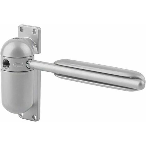 Door Gate Closer 8.8x2.5x3.5cm Surface Mounted Spring Loaded Door Closer Fire Rated Spring Loaded Adjustable Polished(Grey)