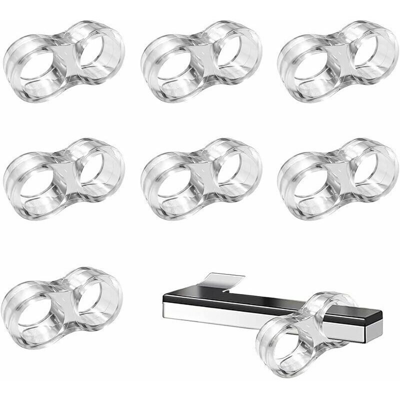 Hoopzi - Door Handle Bumper,8 Pcs pvc Silicone Door Stopper Transparent Wall Protectors,Rubber Doorstops Invisible Self Adhesive,Saving Your Walls