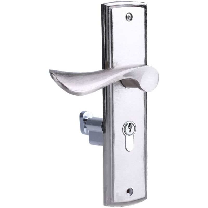Door Handle Lock Aluminum Door Handle Trim Lock Set Lock Lock Polished Roller Door Handles Lever Lock Set (A)