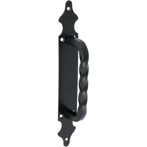 Door Handle: Serrated Steel Plate for Passage Doors, Sliding Gates Rustic, Durable, Easy