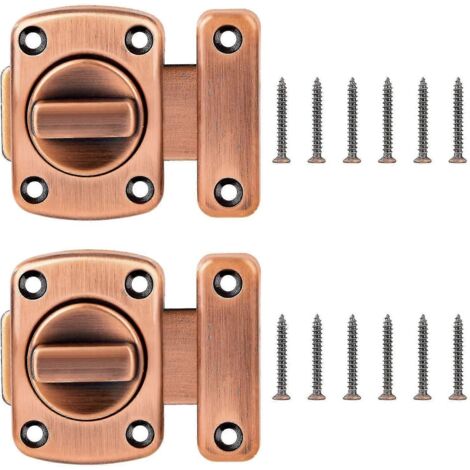 Door Latch Safety Rotary Door Latch Lock Zinc Alloy Door Revolving Door Lock With Screws For Bathroo