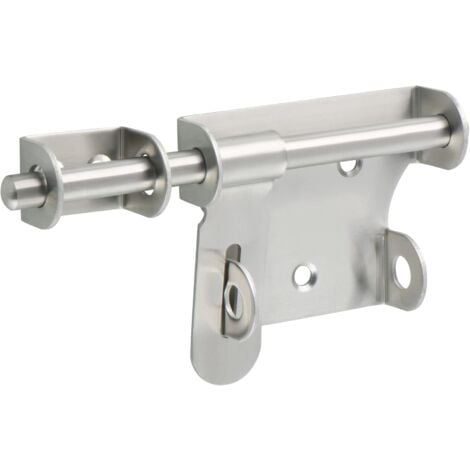 Door Lock Sliding Door Lock, Interior Door Lock Door Lock, Exterior Door Latch with Hole for Padlock, Length 15CM in Stainless Steel Silver