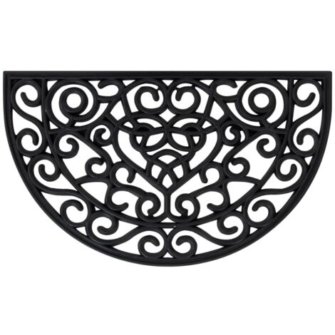 Door Mat Half Round 45x75 cm Rubber vidaXL