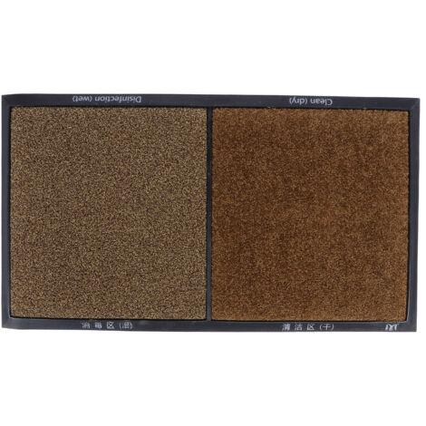 Door Mat Non Slip Dedusting Water Absorption Shoes Clean Floor Mat for Outdoor EntranceBrown