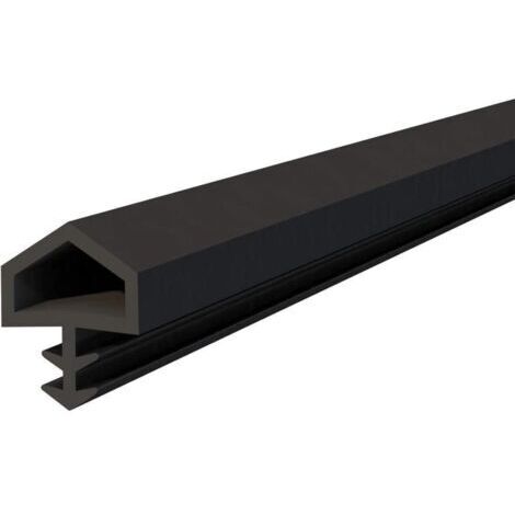 Door Rebate Seal 10 mm Height 5.5 mm Flexible Flexible Rubber TPE Black Caulking Groove Insulating Sealing Thermal Profile (Length 2 m)