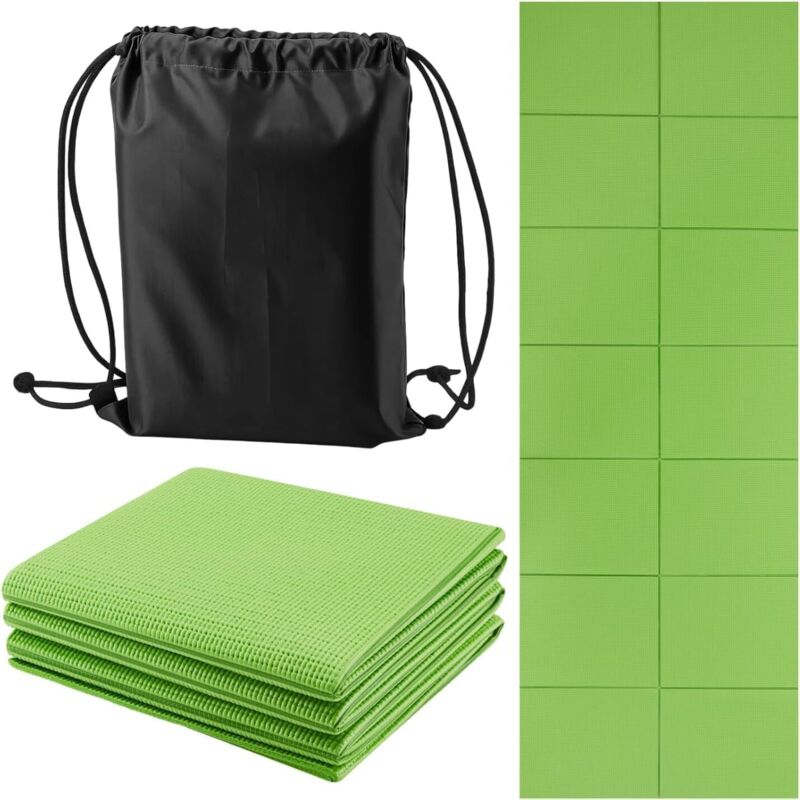 Trintion Travel Foldable Yoga Mat 5mm Non-Slip Portable Exercise & Gym Mat for Yoga, Pilates, Travel & Fitness (Lightweight, Water-Resistant, Fits