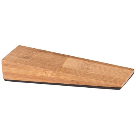 Door Stopper Non Slip Triangle Beech Noise Elimination Wood Door Stopper Wedge for Home Dark Color